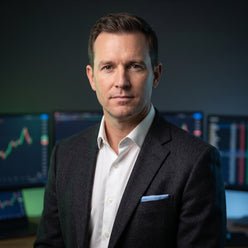 Portrait of professional trader Jonathan Hart against a dark, out-of-focus background.